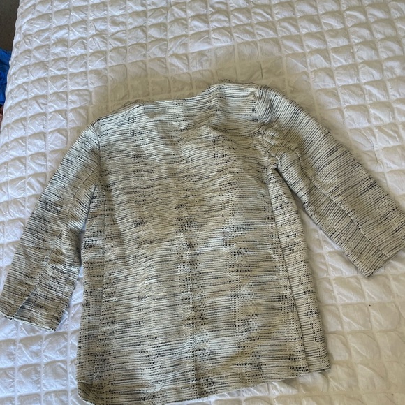 Eileen Fisher Cream and Black Cotton Jacket - Picture 7 of 8